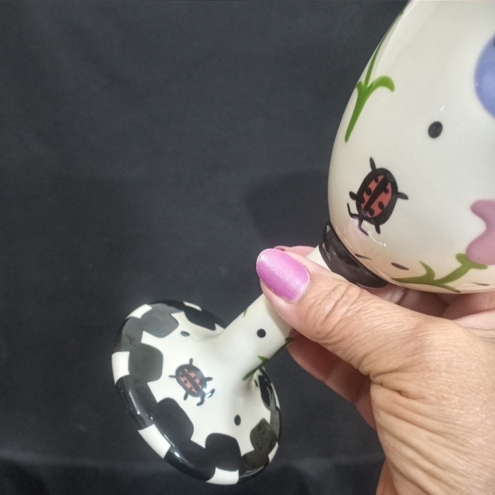 Two Hand Painted Goblets by Bette Abrams Made in the USA - Picture 7 of 13